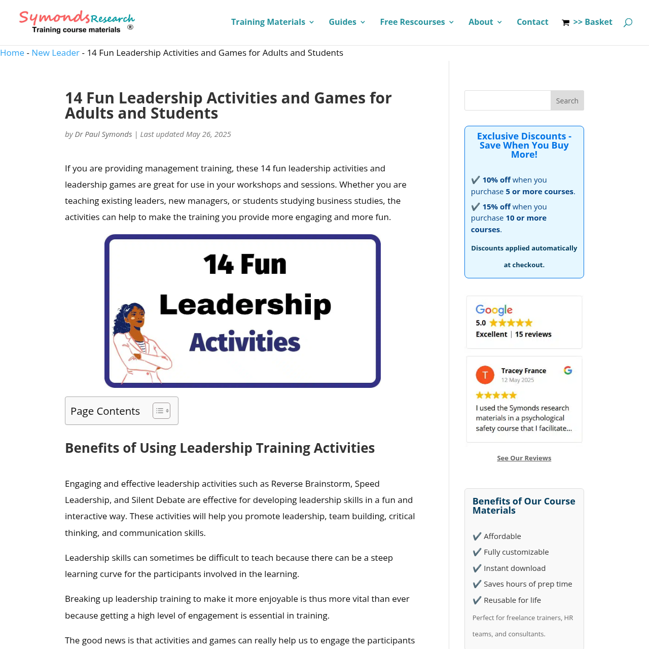 Symonds Research Website