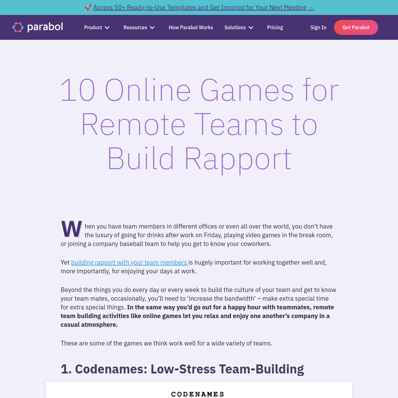 Parabol Remote Team Collaboration Platform Interface