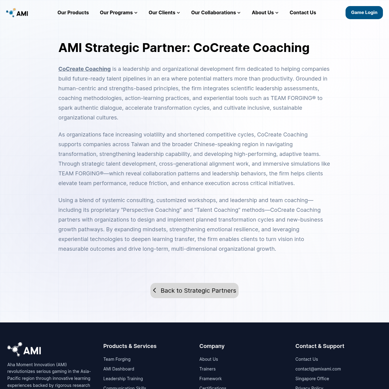 Aha Moment Innovation Pte. Ltd. (AMI)